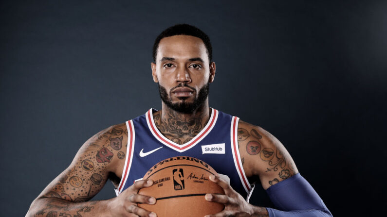 Mike Scott, en 2019, chez les Philadelphia 76ers. (Photo Elsa/Getty Images)