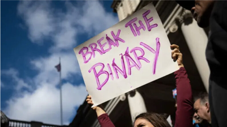 Des militants se rassemblent pour soutenir les transgenres sur les marches de l'hôtel de ville, à New York, le 24 octobre 2018. (Drew Angerer/Getty Images)