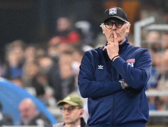 L'entraîneur de Lyon, Laurent Blanc, nouveau coach du ghanéen Ernest Nuamah (Photo : FREDERICK FLORIN/AFP via Getty Images)