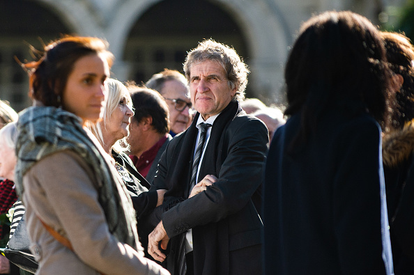 Le journaliste Gérard Leclerc (au c.) en 2018. (Photo STR/AFP via Getty Images)