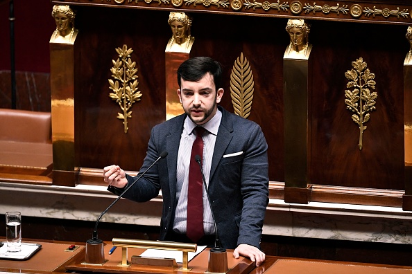 Jean-Philippe Tanguy, le chef de file du parti dans les négociations budgétaires du RN, à l’Assemblée nationale. (STEPHANE DE SAKUTIN/AFP via Getty Images)