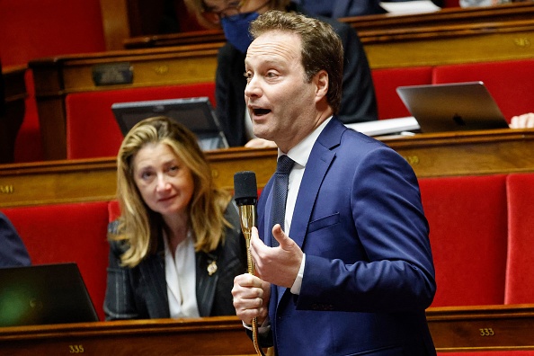 Le président du groupe Renaissance Sylvain Maillard. (Photo LUDOVIC MARIN/AFP via Getty Images)