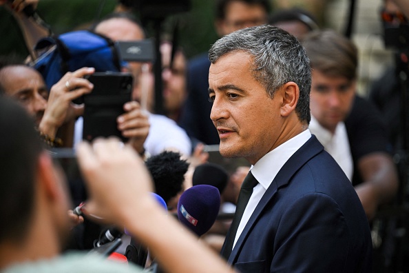 La visite à Nîmes du ministre de l'Intérieur Gérald Darmanin le 25 août 2023. (Photo NICOLAS TUCAT/AFP via Getty Images)