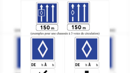 Sécurité routière: un nouveau panneau composé d’un losange blanc sur fond bleu apparaît sur les routes