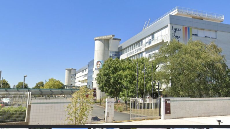 Capture d'écran Google Maps du lycée Rosa Parks de La Roche-sur-Yon (Vendée).