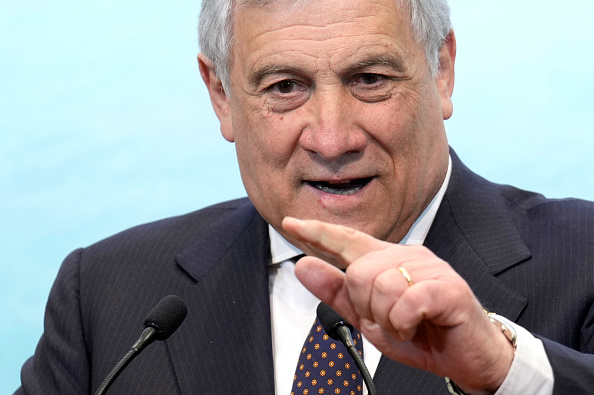 Le chef de la diplomatie italienne Antonio Tajani. (Photo FRANCK ROBICHON/POOL/AFP via Getty Images)