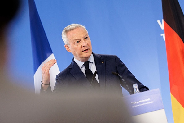 Le ministre de l'Économie et des Finances Bruno Le Maire. (Photo by JENS SCHLUETER / AFP) (Photo by JENS SCHLUETER/AFP via Getty Images)