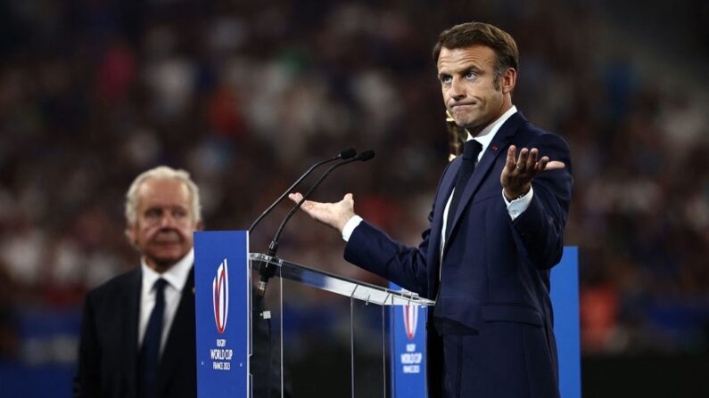 Emmanuel Macron, le 8 septembre 2023. (Photo: ANNE-CHRISTINE POUJOULAT/AFP via Getty Images)