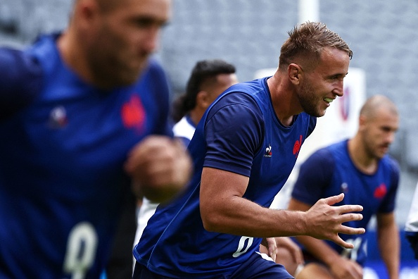 Anthony Jelonch au stade Pierre-Mauroy de Villeneuve d'Ascq, le 13 septembre 2023, dans le cadre de la Coupe du monde de rugby France 2023. (Photo ANNE-CHRISTINE POUJOULAT/AFP via Getty Images)