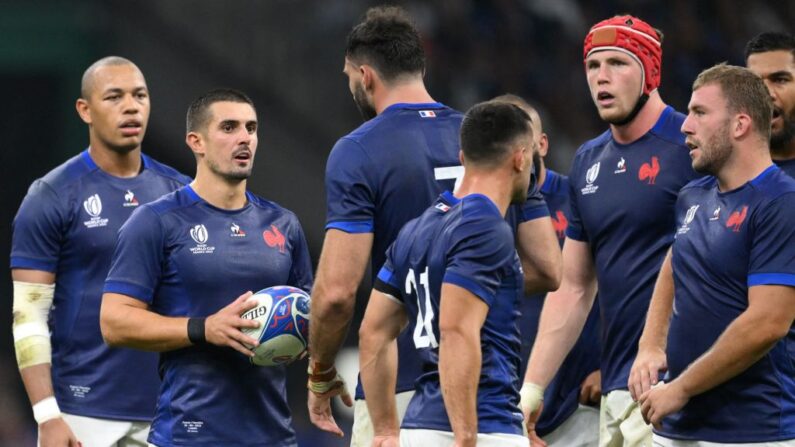 Le XV de France, au stade Vélodrome à Marseille, le 21 septembre 2023. (Photo: NICOLAS TUCAT/AFP via Getty Images)