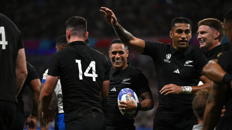 La Nouvelle-Zélande a envoyé un message fort vendredi à Lyon en étrillant l'Italie 96-17. (Photo : Hannah Peters/Getty Images)