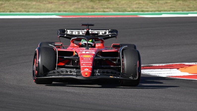 Le pilote monégasque de Ferrari Charles Leclerc lors de la séance de qualification du Grand Prix de Formule 1 des États-Unis 2023 au Circuit des Amériques à Austin, Texas, le 20 octobre 2023. (Photo : JIM WATSON/AFP via Getty Images)