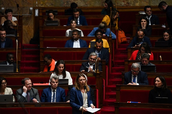 Des élus de la Nupes à l’Assemblée nationale, le 4 avril 2023. (Photo CHRISTOPHE ARCHAMBAULT/AFP via Getty Images)