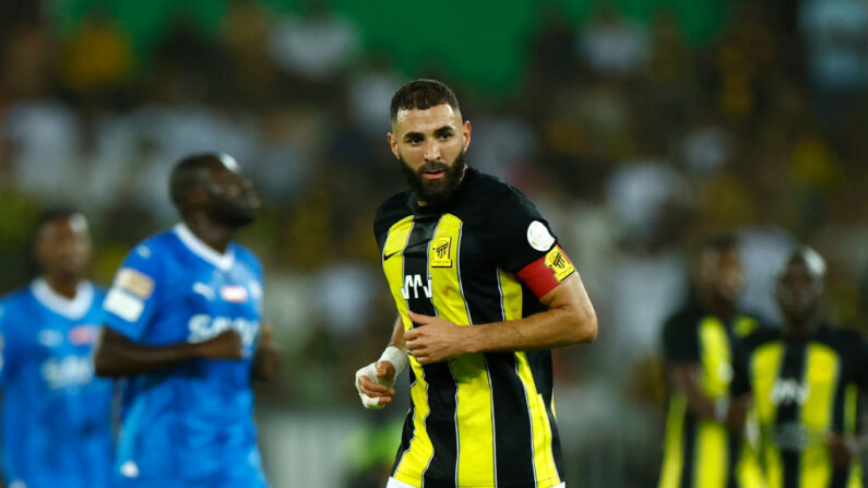 Karim Benzema, le 1er septembre 2023 à Jeddah, en Arabie Saoudite. (Photo: Francois Nel/Getty Images)