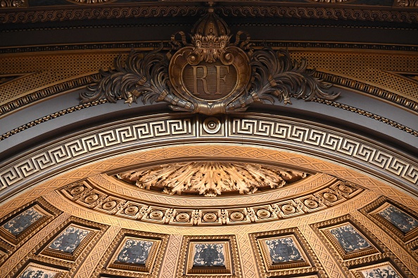 La salle des débats du Sénat au Palais du Luxembourg. (Photo DANIEL LEAL/AFP via Getty Images)