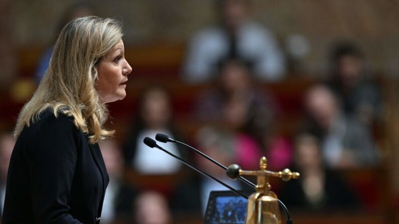 La présidente de l'Assemblée nationale Yaël Braun-Pivet, le 10 octobre 2023. (Photo: MIGUEL MEDINA/AFP via Getty Images)