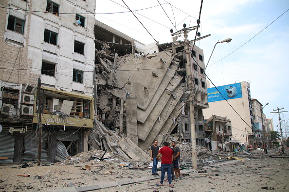 Les frappes aériennes israéliennes le 9 octobre 2023 à Gaza. (Photo Ahmad Hasaballah/Getty Images)