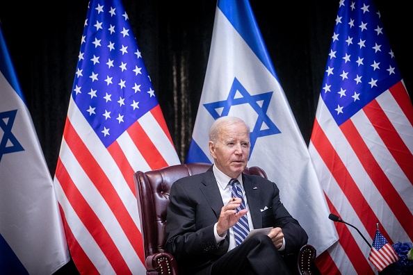 MM. Sissi et Biden s'étaient mis d'accord « sur l'acheminement de l’aide humanitaire vers la bande de Gaza via le terminal de Rafah, de manière durable ». (Photo MIRIAM ALSTER/POOL/AFP via Getty Images)