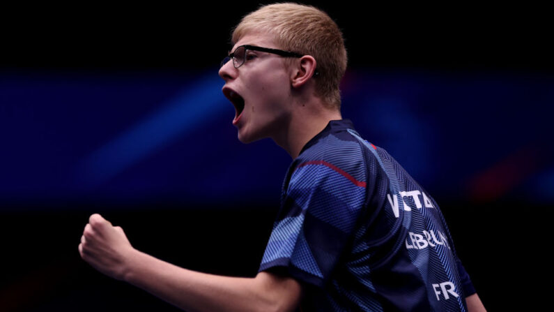 Félix Lebrun est devenu mardi le troisième joueur le plus jeune de l'histoire à intégrer le Top 10 du classement mondial de la Fédération internationale de tennis de table (ITTF) (Photo : Dean Mouhtaropoulos/Getty Images)