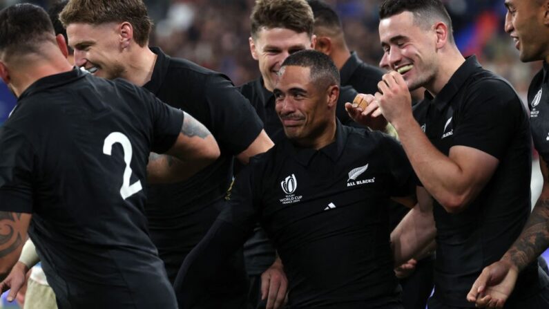 La Nouvelle-Zélande a marché sur l'Argentine vendredi au Stade de France (44-6) pour s'offrir la cinquième finale de Coupe du monde de son histoire (Photo : THOMAS SAMSON/AFP via Getty Images)