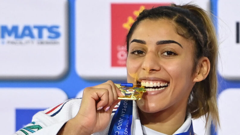 L'équipe de France de judo a démarré ses Championnats d'Europe de judo disputés à domicile avec trois titres, vendredi. (Photo : SYLVAIN THOMAS/AFP via Getty Images)