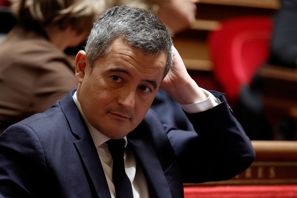 Le ministre de l'Intérieur, Gérald Darmanin, au Sénat à Paris, le 14 novembre 2023.  (GEOFFROY VAN DER HASSELT/AFP via Getty Images)