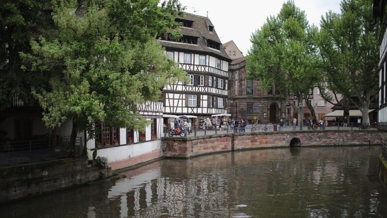 Vue d'une maison à colombages dans le vieux Strasbourg, mai 2016. (Crédit photo Christopher Furlong/Getty Images)