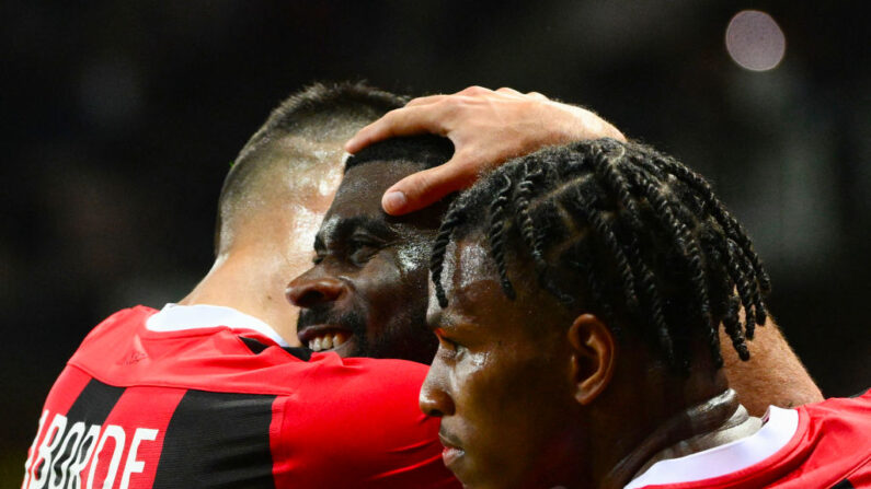 Nice a remporté, face à Rennes, une quatrième victoire consécutive (2-0), et repris la place de leader du championnat. (Photo : CHRISTOPHE SIMON/AFP via Getty Images)