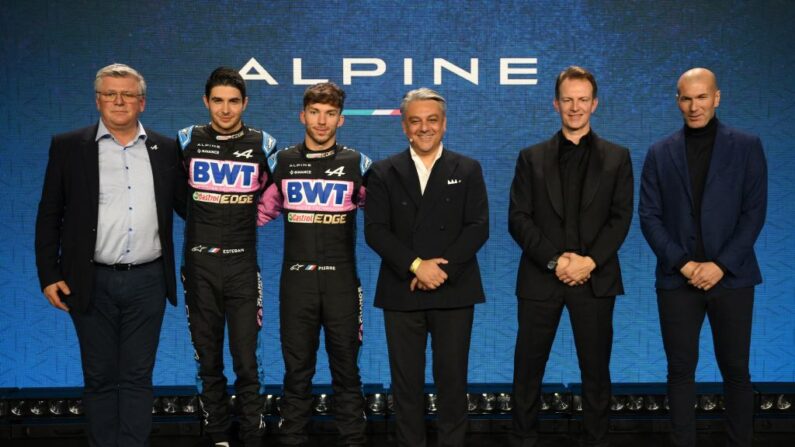 Pierre Gasly a estimé mardi que le potentiel de son écurie Alpine "n'a pas été bien exploité cette année" en marge d'un événement organisé à Madrid autour de Zinédine Zidane, ambassadeur de l'équipe française. (Photo : DANIEL LEAL/AFP via Getty Images)