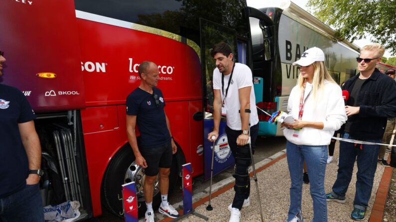 Thibaut Courtois a annoncé qu'il ne participerait pas à l'Euro 2024 de football cet été, après s'être rompu le ligament croisé antérieur du genou gauche. (Photo : PEP DALMAU/BELGA MAG/AFP via Getty Images)