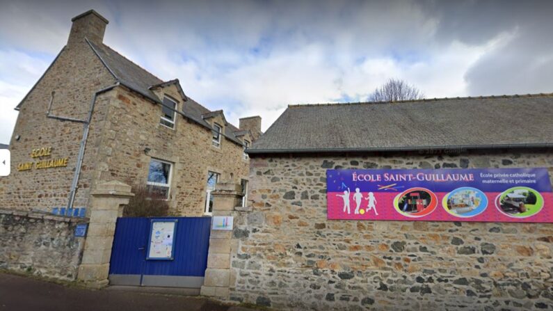 Cinq élèves de l'école Saint-Guillaume, ont été évacués à la mi-journée par hélicoptère vers des hôpitaux à Saint-Brieuc et Brest. (Capture d'écran Google Street View)