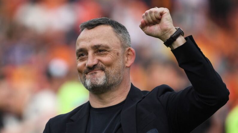 "Nous sortons la tête haute" de la Ligue des champions, a estimé Franck Haise, l'entraîneur de Lens, fier du parcours de ses joueurs. (Photo : JEAN-FRANCOIS MONIER/AFP via Getty Images)