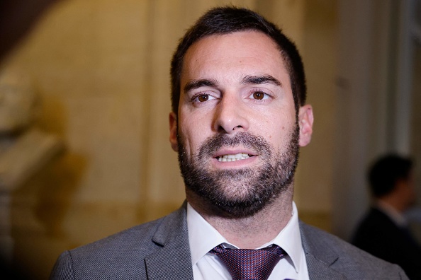 Julien Odoul, porte-parole du Rassemblement national, à Paris, le 14 novembre 2023.  (LUDOVIC MARIN/AFP via Getty Images)