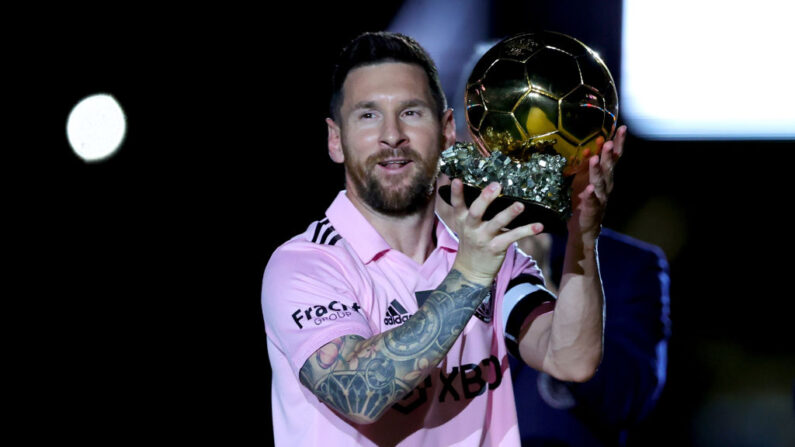 Lionel Messi, a été désigné sportif de l'année par le magazine Time mardi, pour son impact sur le football américain depuis qu'il a rejoint l'Inter Miami cet été. (Photo : Megan Briggs/Getty Images)