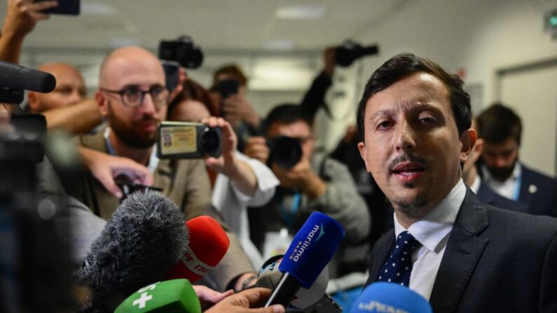 Le président de l'OM, Pablo Longoria, a évoqué jeudi la possibilité de voir son club se renforcer lors du mercato d'hiver, sur des postes où le club "est un peu juste". (Photo : CHRISTOPHE SIMON/AFP via Getty Images)