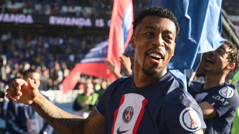 Presnel Kimpembe, blessé depuis plusieurs mois, a prolongé jusqu'en 2026, a annoncé mercredi le club parisien dans un communiqué. (Photo : FRANCK FIFE/AFP via Getty Images)