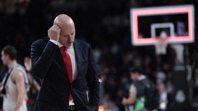 Monaco, s'est incliné en Euroligue, sur le parquet du Partizan Belgrade 89 à 85 après prolongation, à l'issue d'un match irrespirable, mardi lors de la 12e journée. (Photo : THOMAS COEX/AFP via Getty Images)