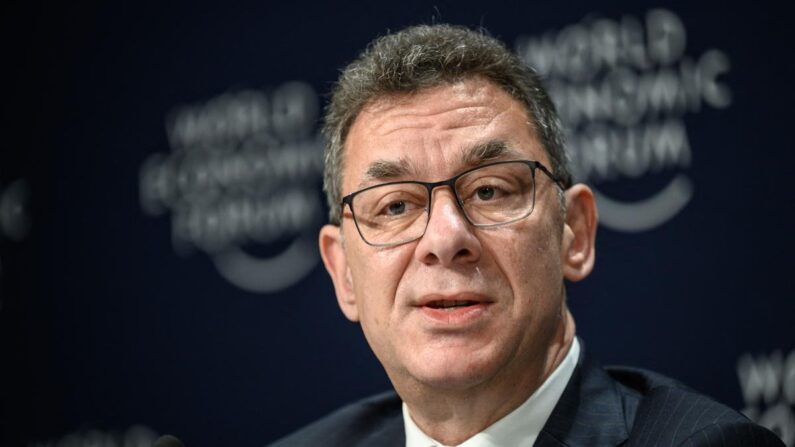 Albert Bourla, PDG de Pfizer, à Davos le 25 mai 2022. (Fabrice Coffrini/AFP via Getty Images)