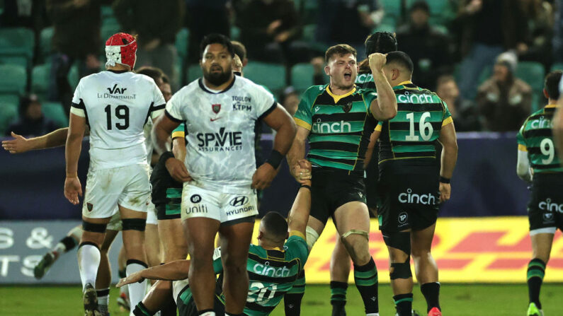 Toulon s'est incliné (19-12) après avoir encaissé un essai dans les derniers instants de la partie vendredi sur la pelouse de Northampton. (Photo : David Rogers/Getty Images)