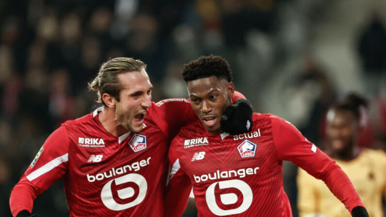 Lille s'est qualifié pour les huitièmes de finale de la Ligue Europa Conférence en battant à domicile Klaksvik. (Photo : SAMEER AL-DOUMY/AFP via Getty Images)