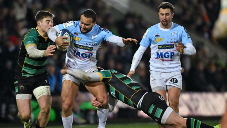 Bayonne a été balayé par par Northampton (61-14) pour les 8e de finale de Champions Cup. (Photo : BEN STANSALL/AFP via Getty Images)