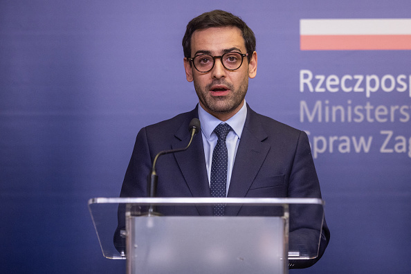 Le nouveau ministre français des Affaires étrangères, Stéphane Séjourné.  (WOJTEK RADWANSKI/AFP via Getty Images)