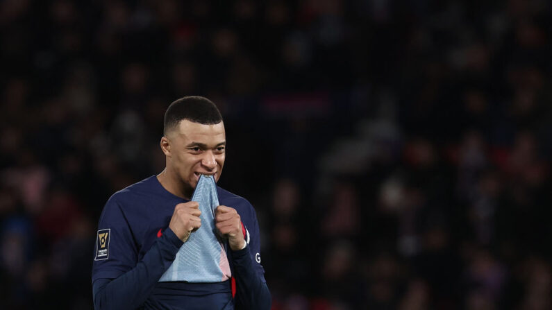 Kylian Mbappé, en fin de contrat en juin 2024 avec le Paris SG et libre de signer où il veut depuis lundi.  (Photo : FRANCK FIFE/AFP via Getty Images)