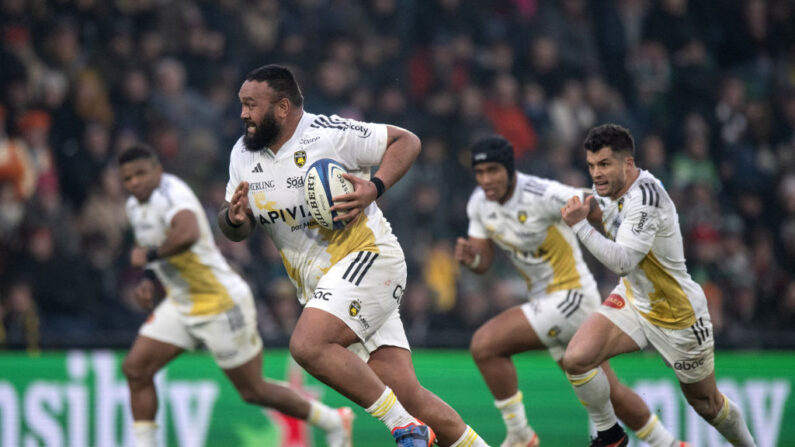 La Rochelle, a donné une leçon à Leicester (45-12) et se relance en vue de la qualification, dimanche à l'occasion de la 3e journée. (Photo : XAVIER LEOTY/AFP via Getty Images)