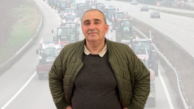 Philippe Grégoire, agriculteur à Chanzeaux, dans le Maine-et-Loire. (FREDERICK FLORIN/AFP via Getty Images / DR)