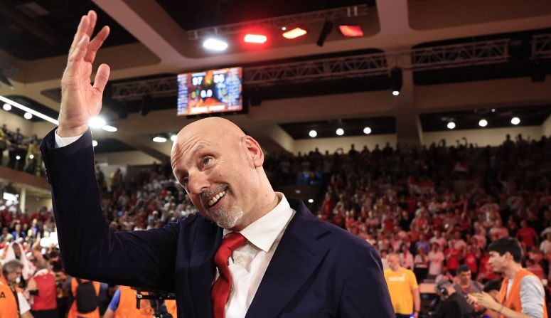 Monaco signe une victoire de prestige en forme de correction infligée au Real Madrid (98-74), leader de l'Euroligue, vendredi soir dans sa salle Gaston-Médecin, pour la 22e journée. (Photo : VALERY HACHE/AFP via Getty Images)