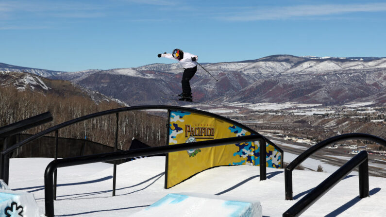 Tess Ledeux, star du ski freestyle, a remporté la compétition de slopestyle des X Games à Aspen (Colorado, Etats-Unis). (Photo by Jamie Squire/Getty Images)