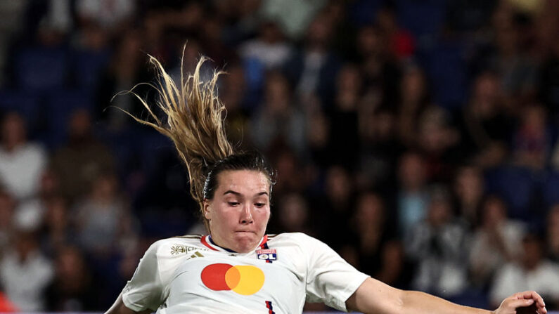 Lyon a concédé le nul 2 à 2 face au club tchèque du Slavia Prague en match de la 6e et dernière journée de la phase de poules de la Ligue des champions féminine. (Photo : FRANCK FIFE/AFP via Getty Images)