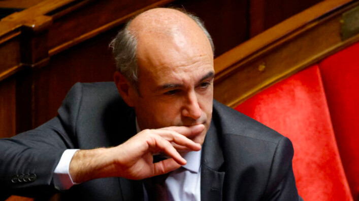 Le président des députés LR, Olivier Marleix, le 28 novembre 2023. (Photo: LUDOVIC MARIN/AFP via Getty Images)