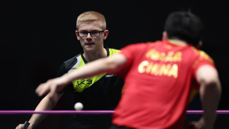 Il a fallu l'imprenable Chine, pour mettre fin à l'épopée des Bleus version Lebrun dimanche en finale des Mondiaux de tennis de table par équipes à Busan, en Corée du Sud. (Photo : Lintao Zhang/Getty Images)